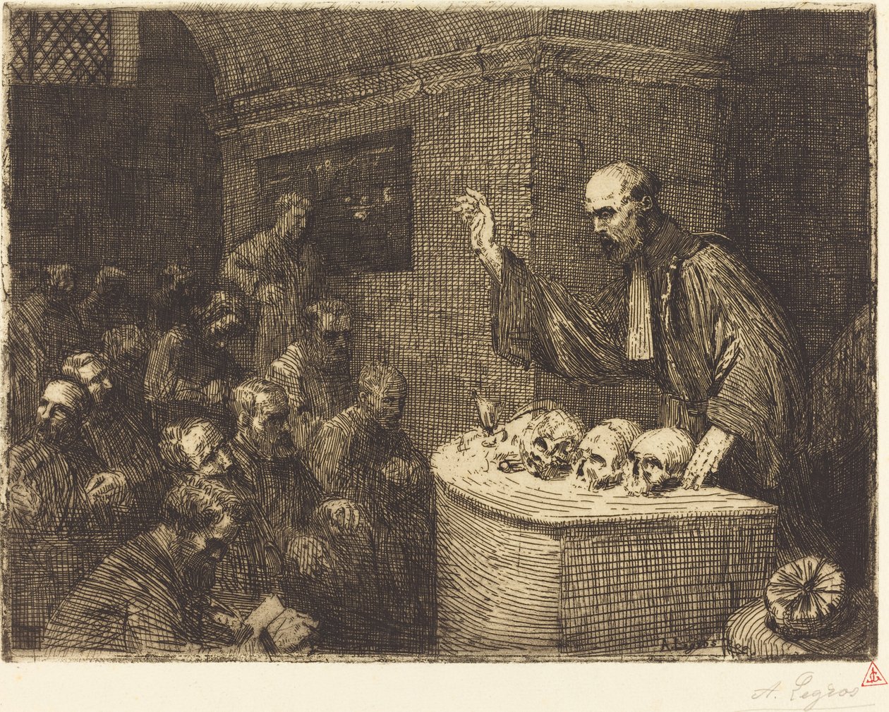 Frenológiai tanfolyam, 2. lemez alkotó: Alphonse Legros