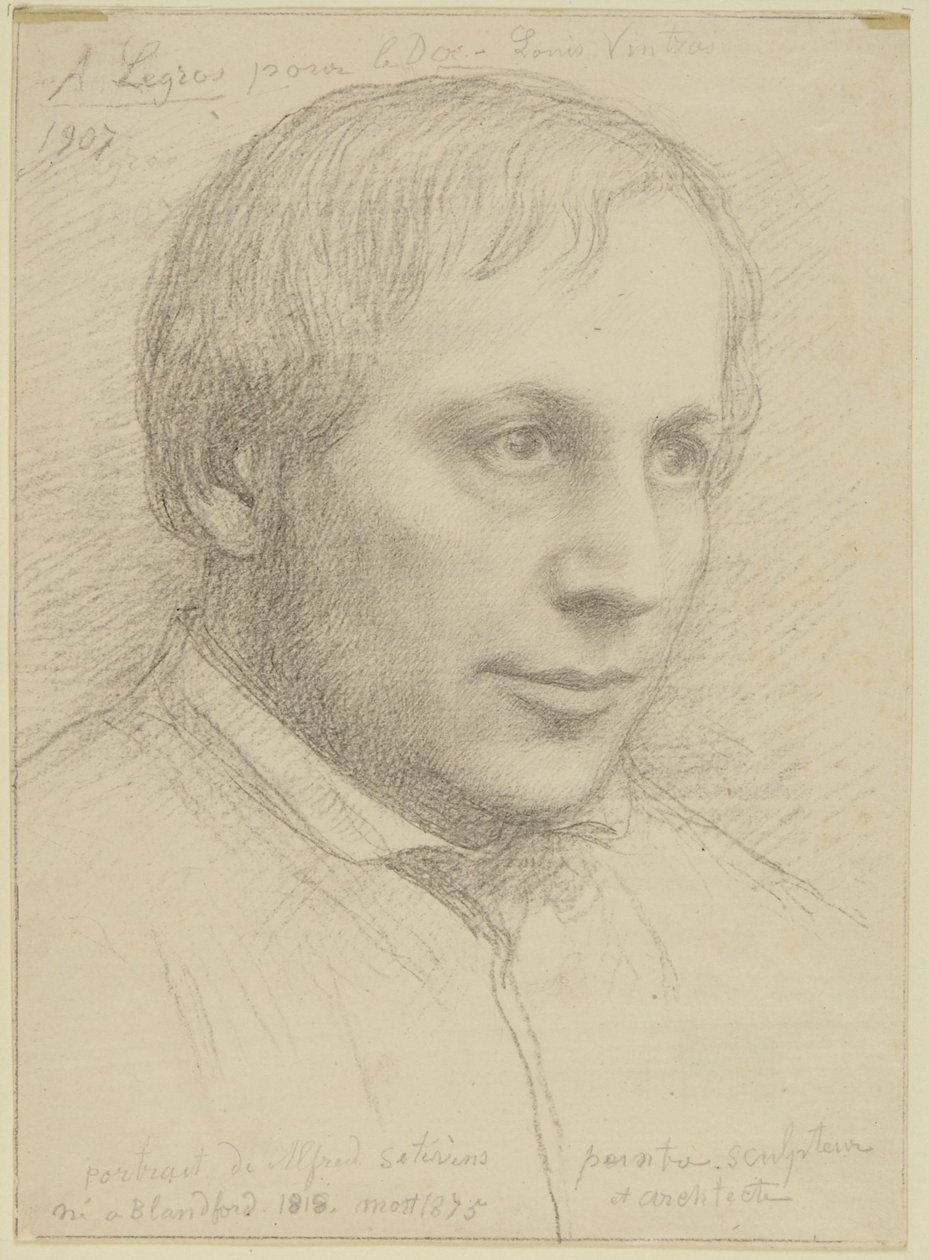 Alfred Stevens fejportréja alkotó: Alphonse Legros