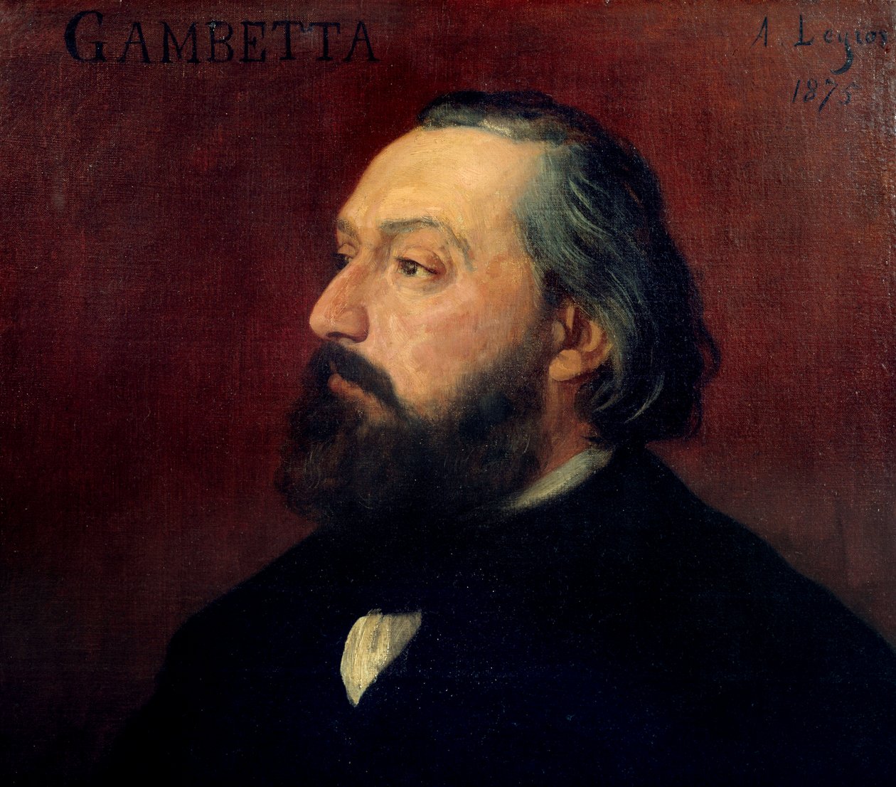 Leon Gambetta (1838-1882) francia politikus portréja. Alphonse Legros (1837-1911) festménye 1875-ből. Orsay Múzeum. alkotó: Alphonse Legros