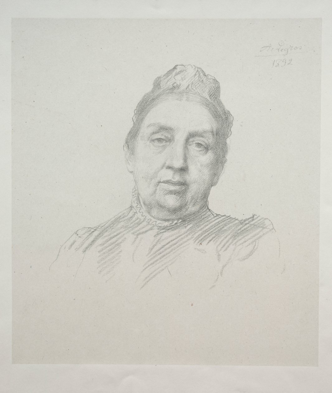 Madame Kemp portréja, elölnézet (3. tábla) alkotó: Alphonse Legros