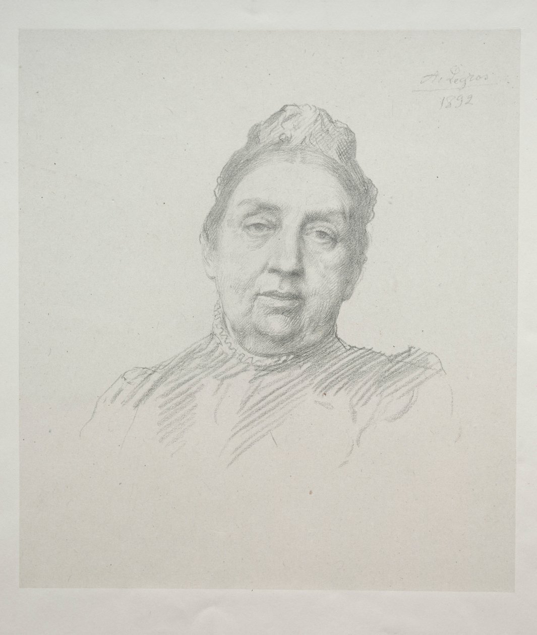 Madame Kemp portréja, elölnézet, 3. tábla. alkotó: Alphonse Legros