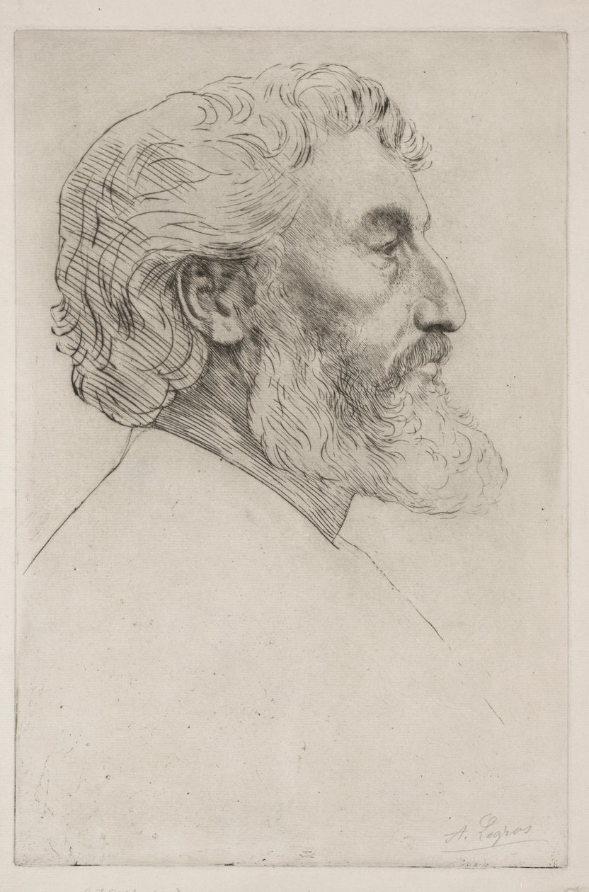 Sir Frederick Leighton portréja (első tábla) alkotó: Alphonse Legros