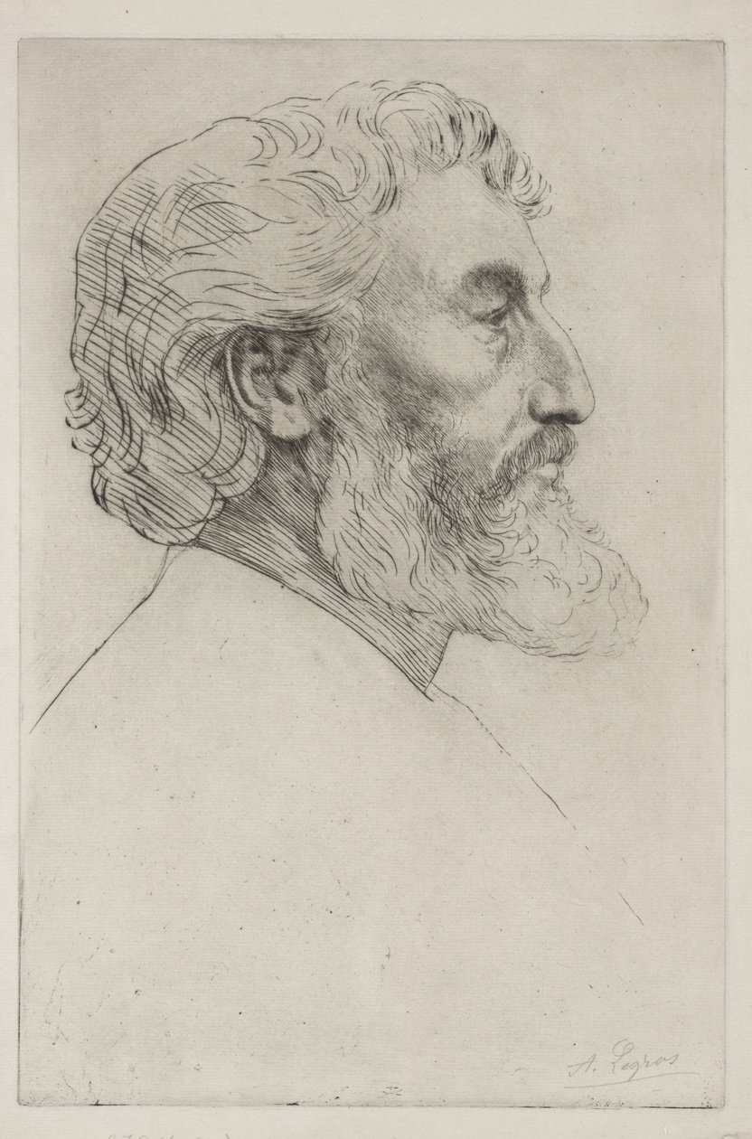 Sir Frederick Leighton portréja (első tábla) alkotó: Alphonse Legros