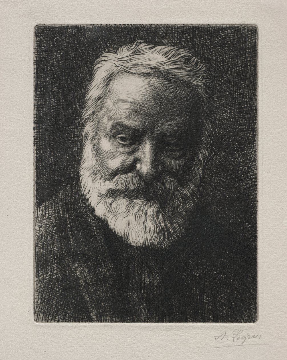 Victor Hugo portréja (2. tábla) alkotó: Alphonse Legros