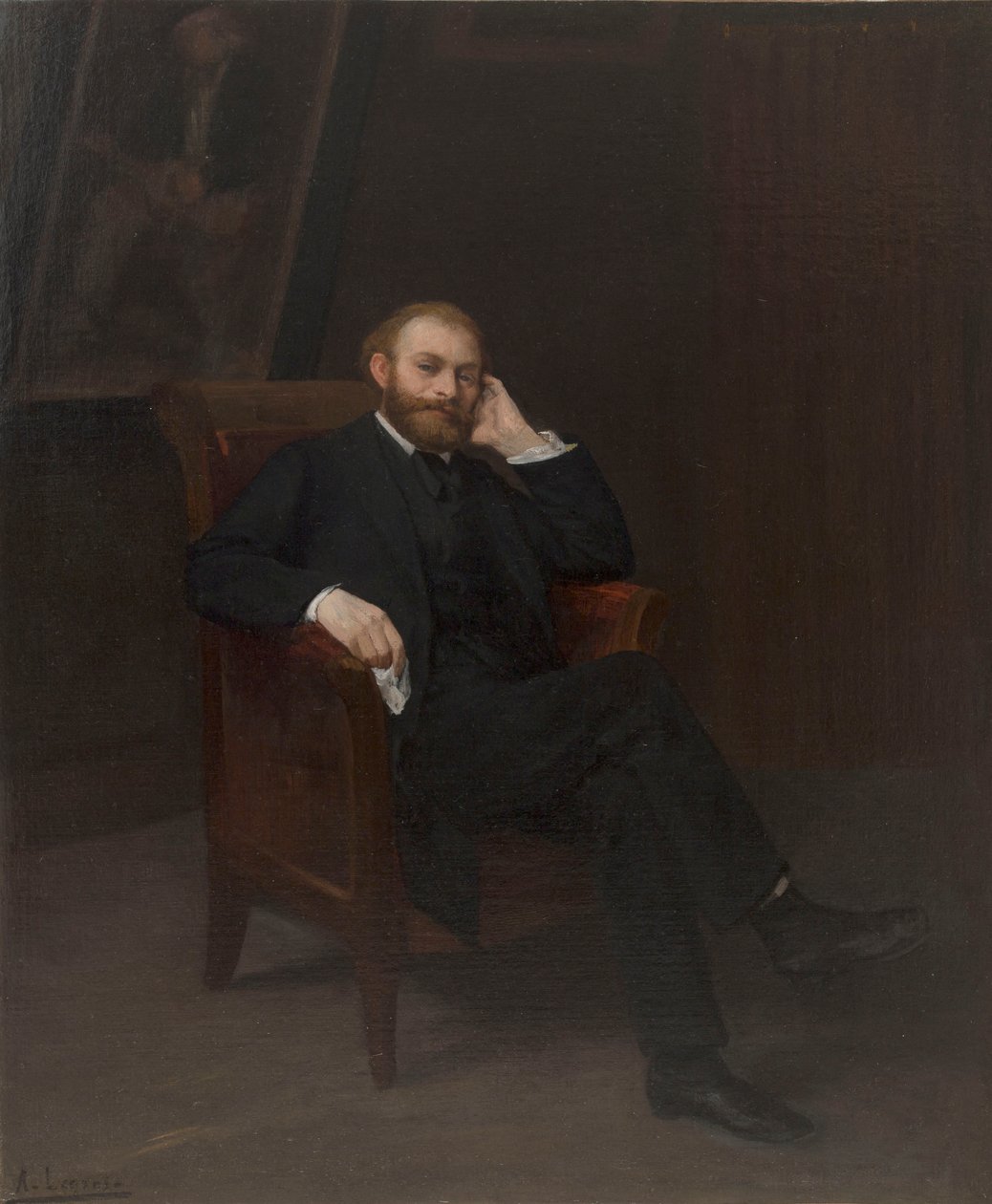 Édouard Manet művész portréja 1832-1883, 1863. alkotó: Alphonse Legros