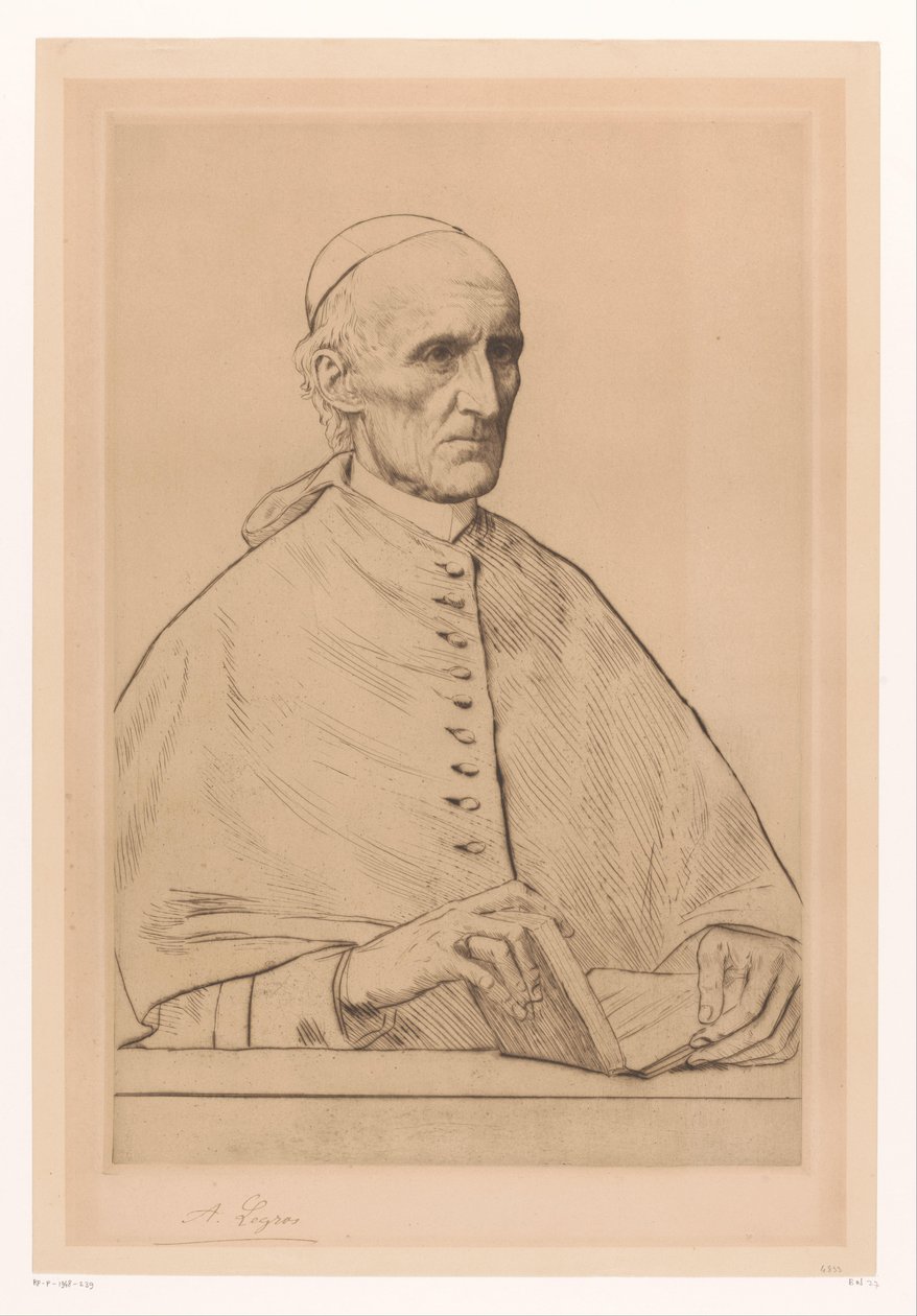 Henry Eduard Manning westminsteri érsek, bíboros portréja alkotó: Alphonse Legros
