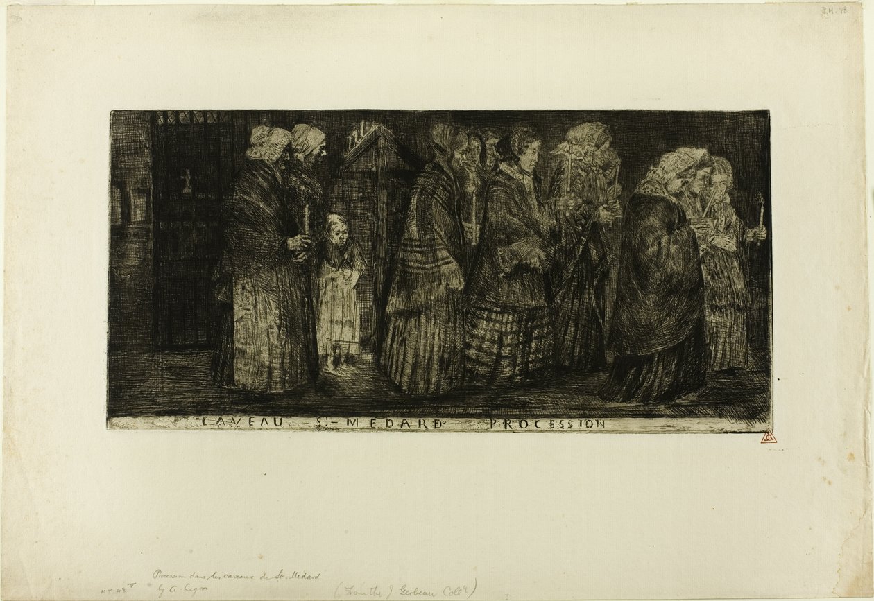 Felvonulás a Szent Medárd kriptában alkotó: Alphonse Legros