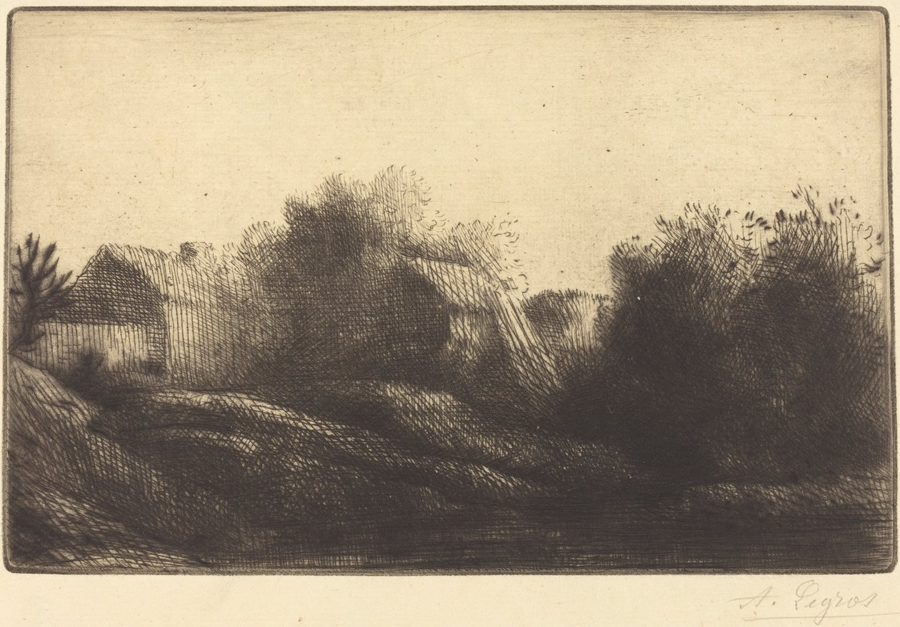 Emlékezés a falumra (Souvenir de mon village) alkotó: Alphonse Legros