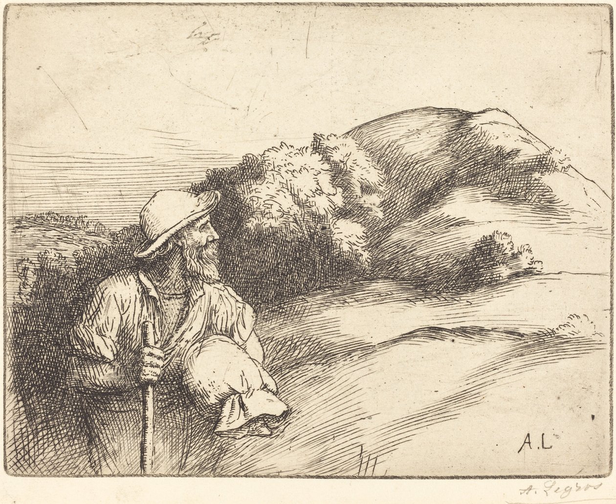 Visszatérés a mezőkről (Le retour des champs) alkotó: Alphonse Legros