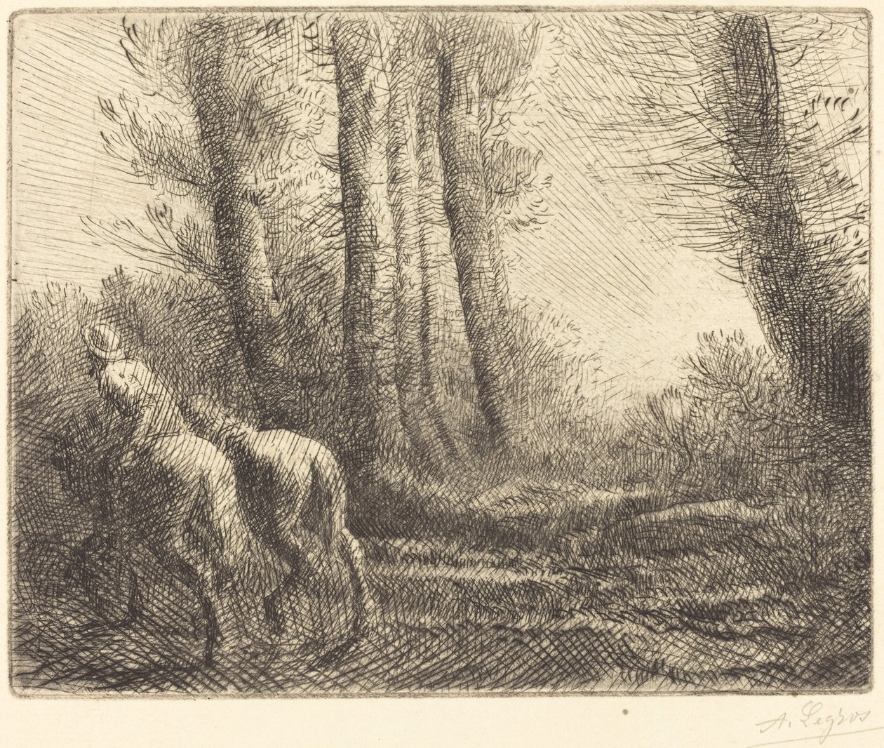 Visszatérés a szántásból (Le retour de laborage) alkotó: Alphonse Legros