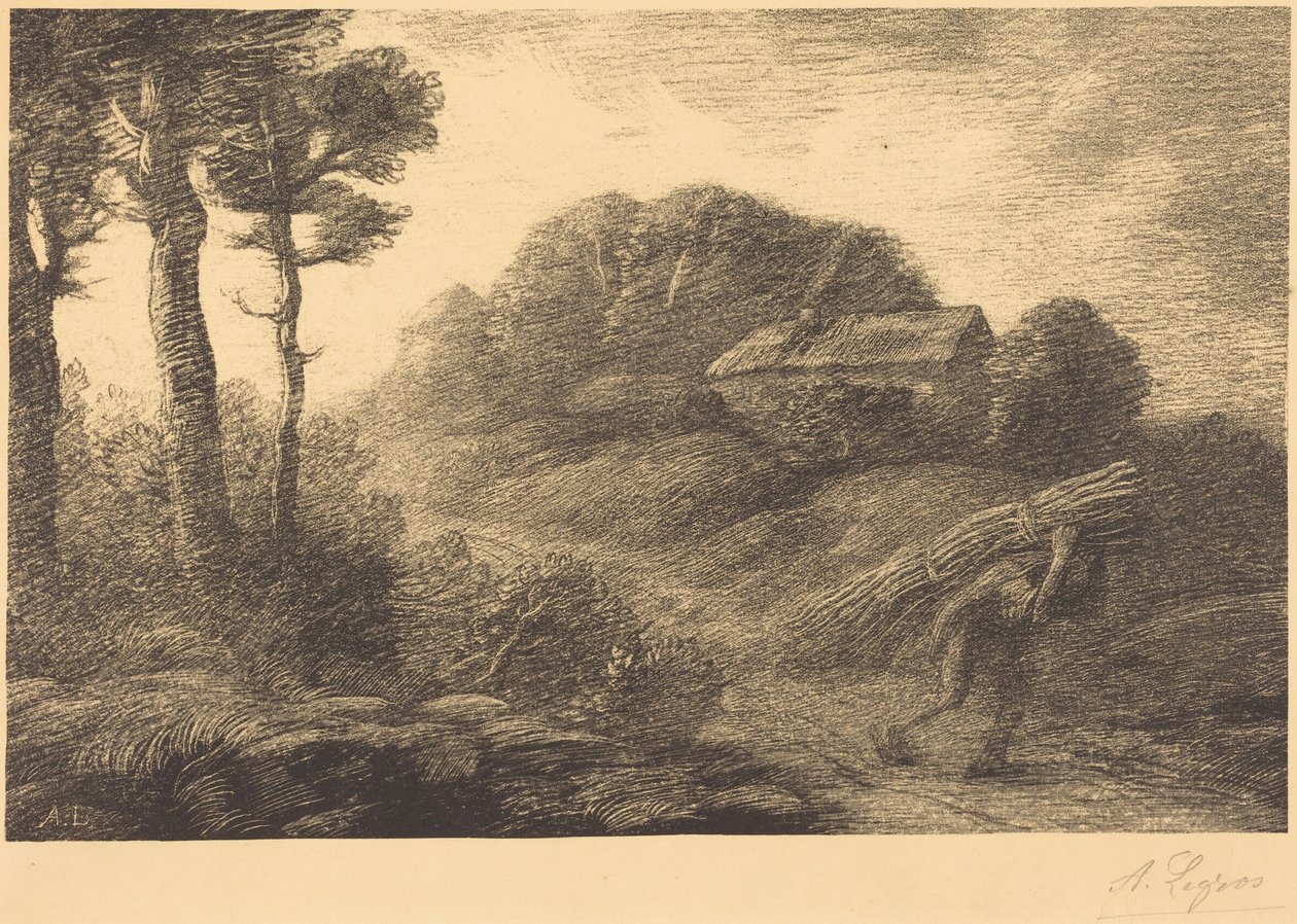 A faág-gyűjtő visszatérése, 2. metszet (Le retour du fagotier) alkotó: Alphonse Legros