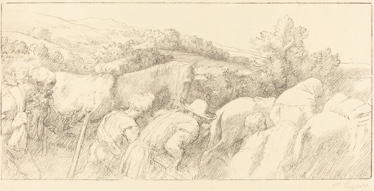 A parasztok visszatérése alkotó: Alphonse Legros