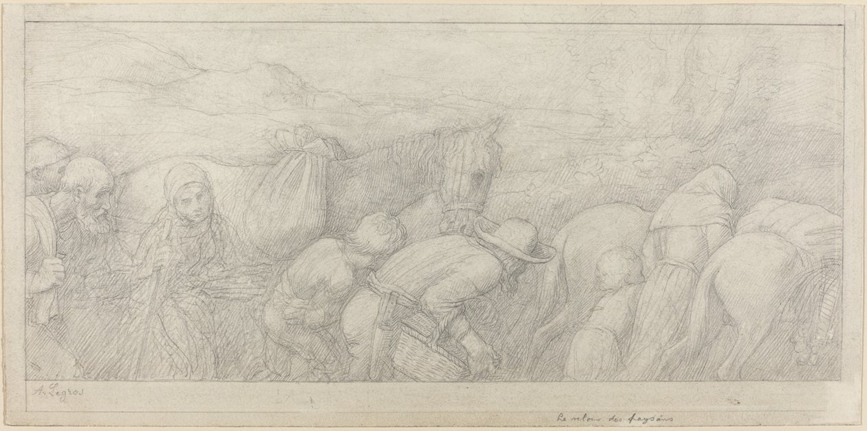 A parasztok visszatérése. alkotó: Alphonse Legros