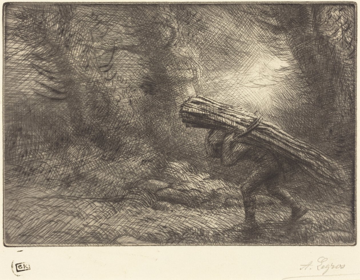Visszatérés a kunyhóba (Le retour à la chaumière) alkotó: Alphonse Legros