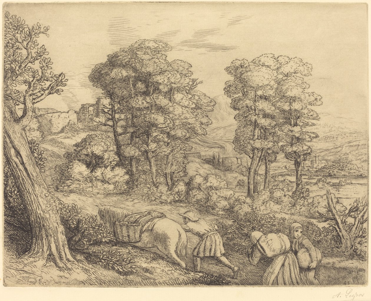 Vissza a farmra (Le retour a la ferme) alkotó: Alphonse Legros