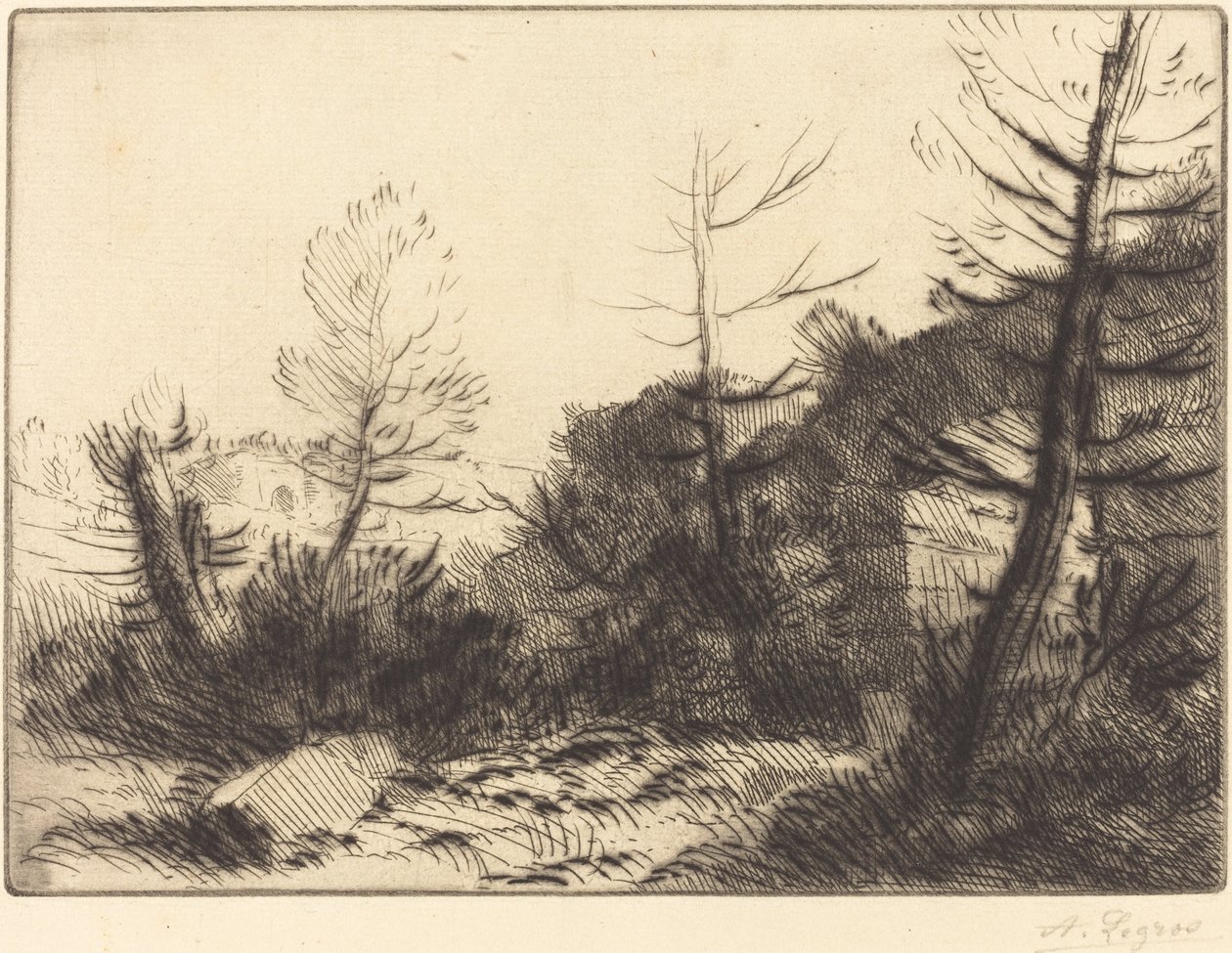 Római rom (Ruine romaine) alkotó: Alphonse Legros