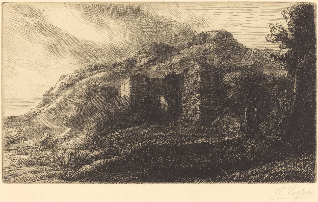 Egy kastély romjai alkotó: Alphonse Legros