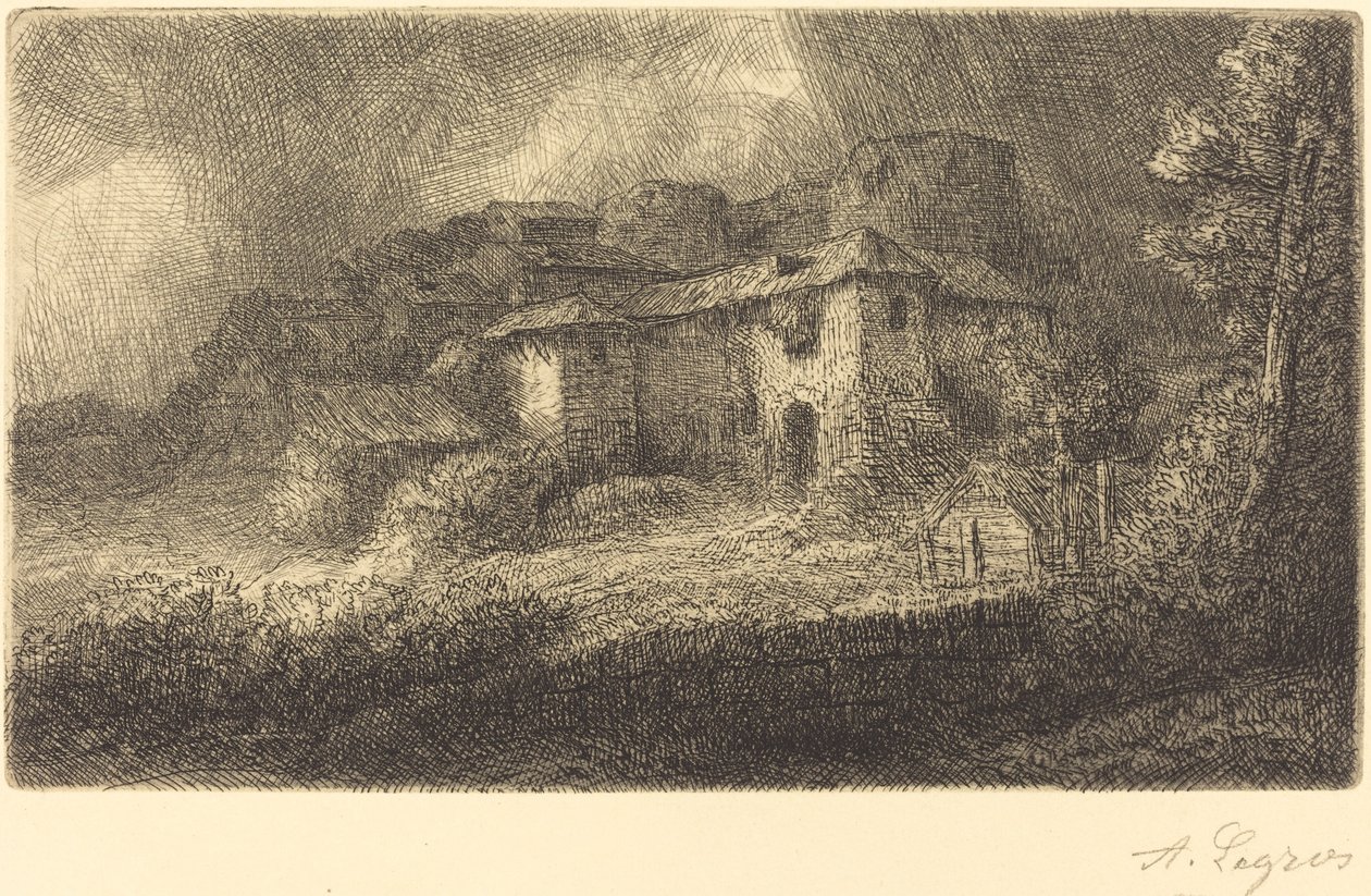 Egy kastély romjai alkotó: Alphonse Legros