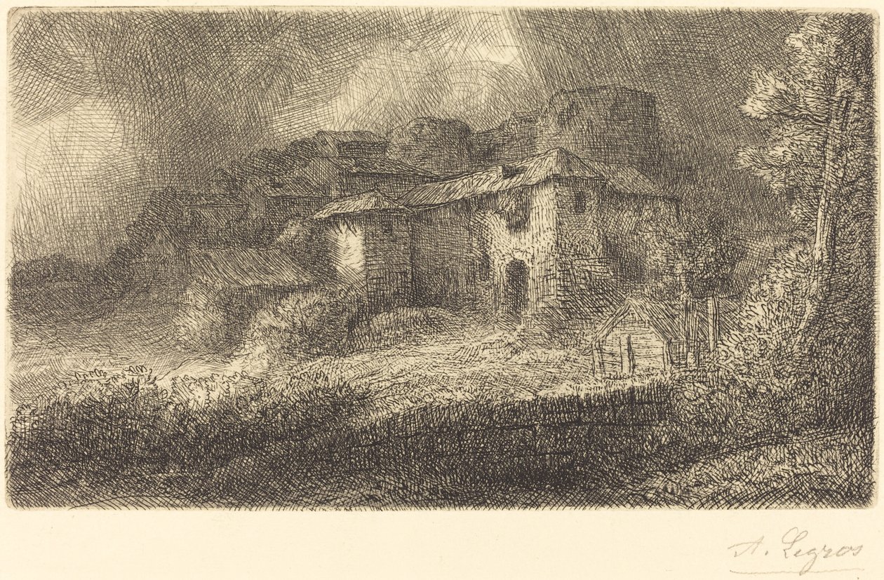 Egy kastély romjai alkotó: Alphonse Legros