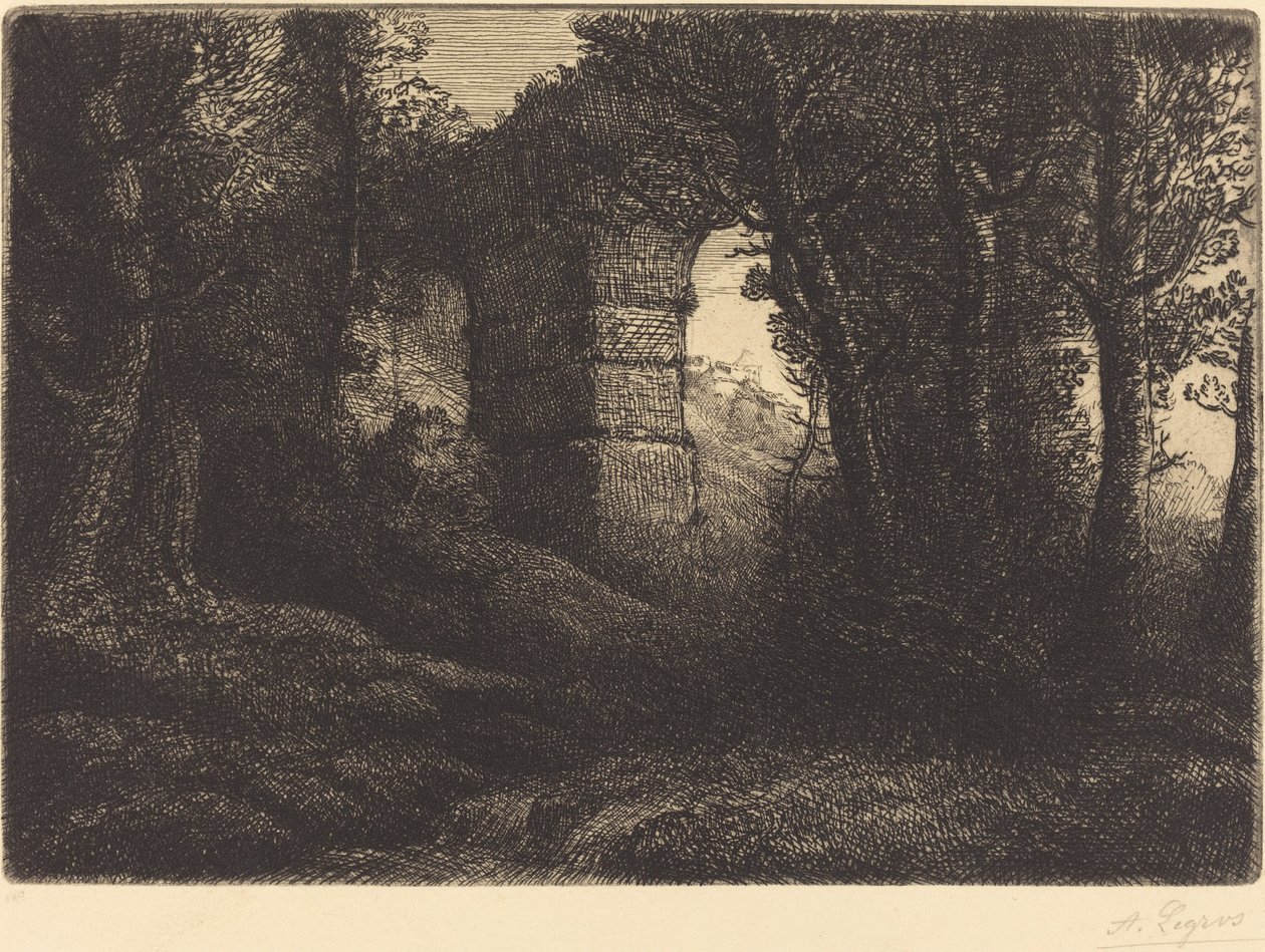 Egy ősi vízvezeték romjai Egy ősi vízvezeték romjai. alkotó: Alphonse Legros