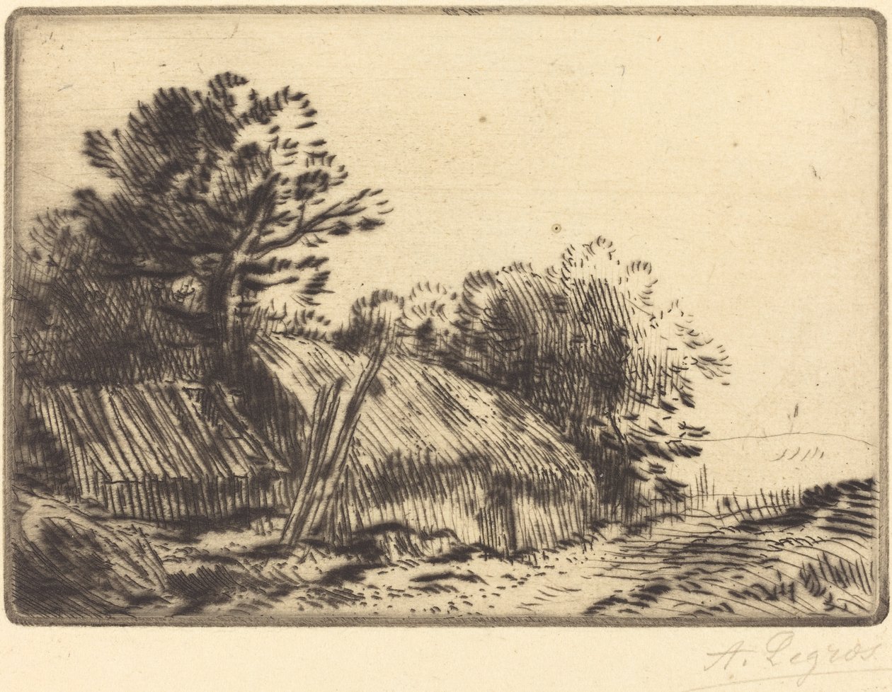 Rusztikus jelenet (Scene rustique) alkotó: Alphonse Legros