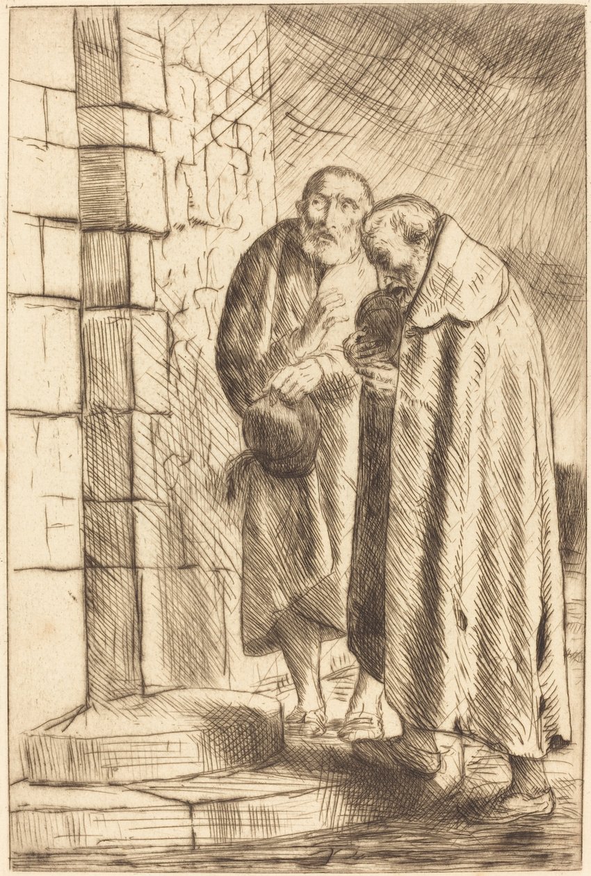 Szent Péter és Szent Pál M. Richard ajtajában (St. Pierre et St. Paul a la porte de M. Richard alkotó: Alphonse Legros