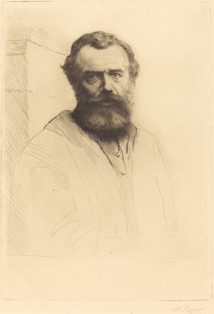 Önarckép, 3. tábla, 1880. alkotó: Alphonse Legros