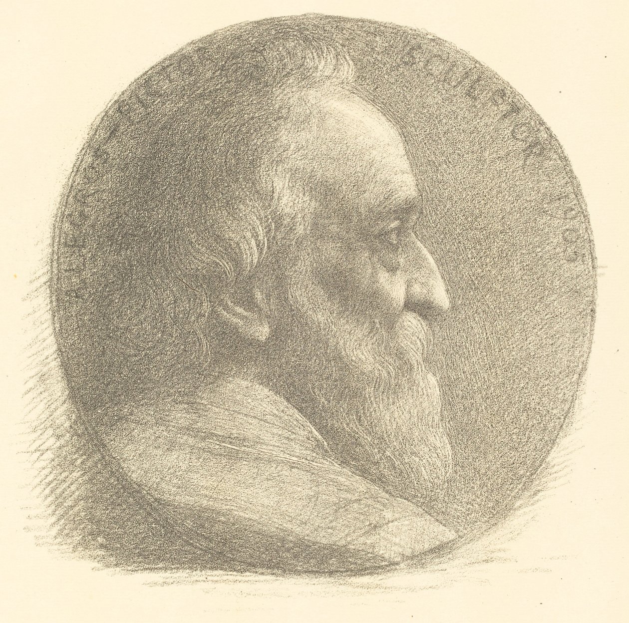 Önarckép, Medál, No.1, 9. tábla alkotó: Alphonse Legros