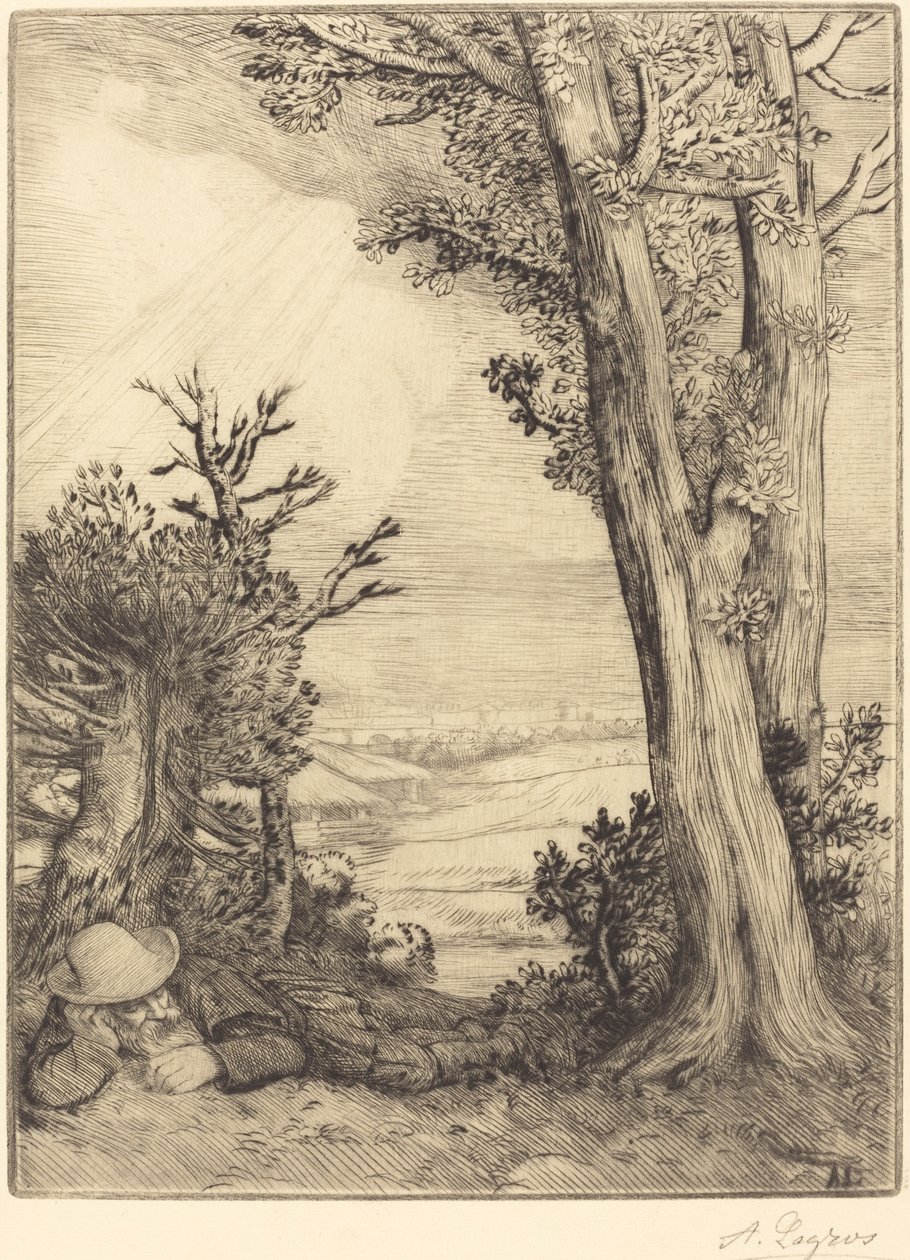 Szieszta vidéken alkotó: Alphonse Legros