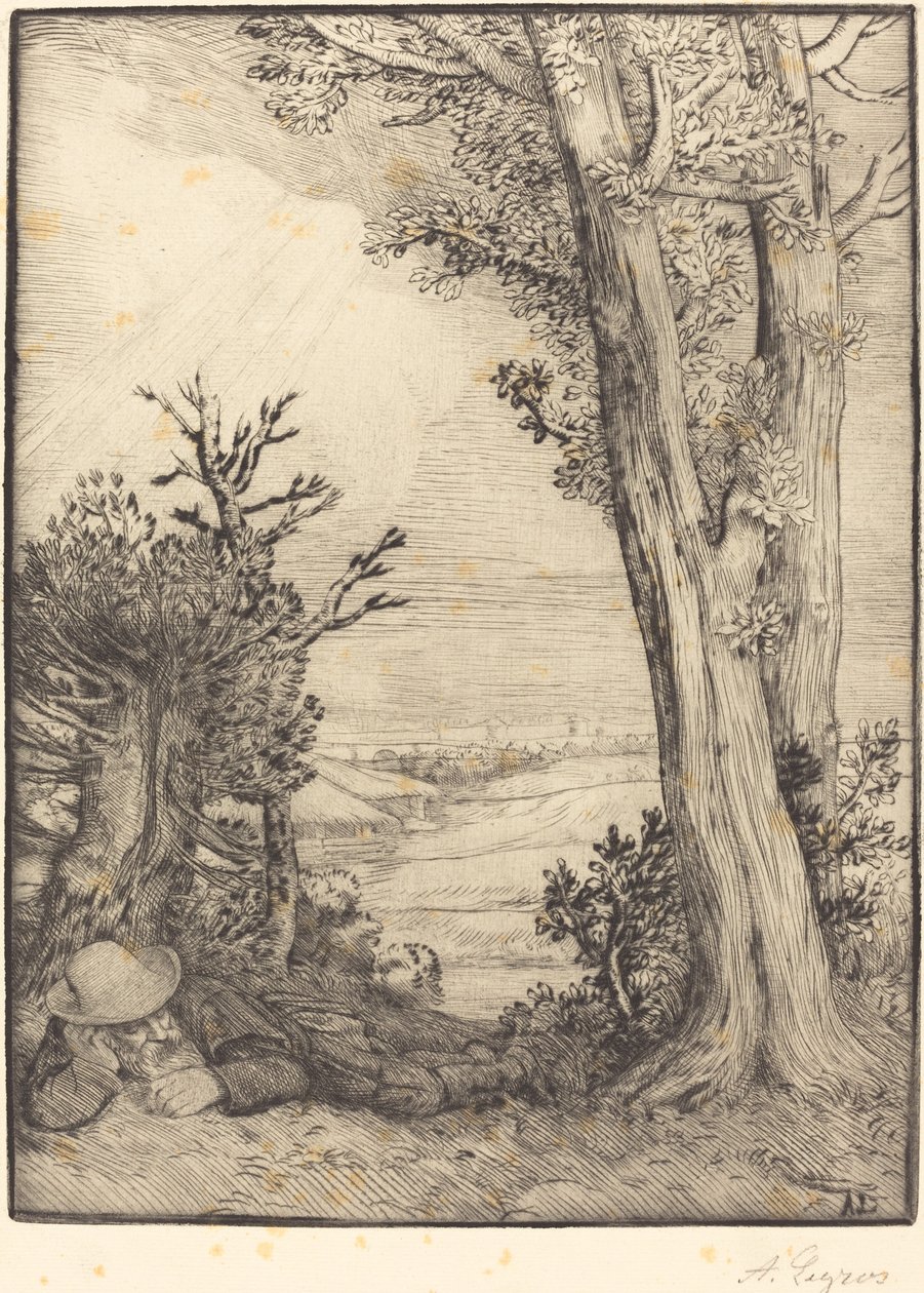 Szieszta vidéken alkotó: Alphonse Legros