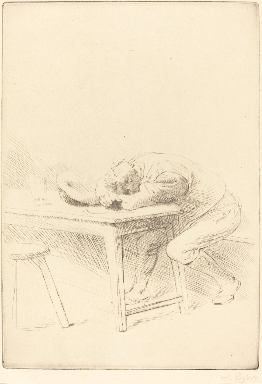 Egy munkás sziesztája alkotó: Alphonse Legros