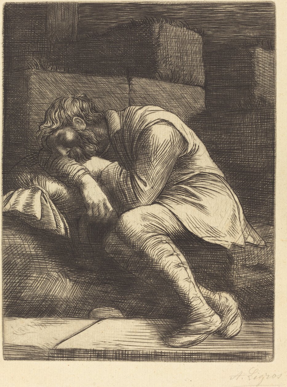 Alvó koldus alkotó: Alphonse Legros