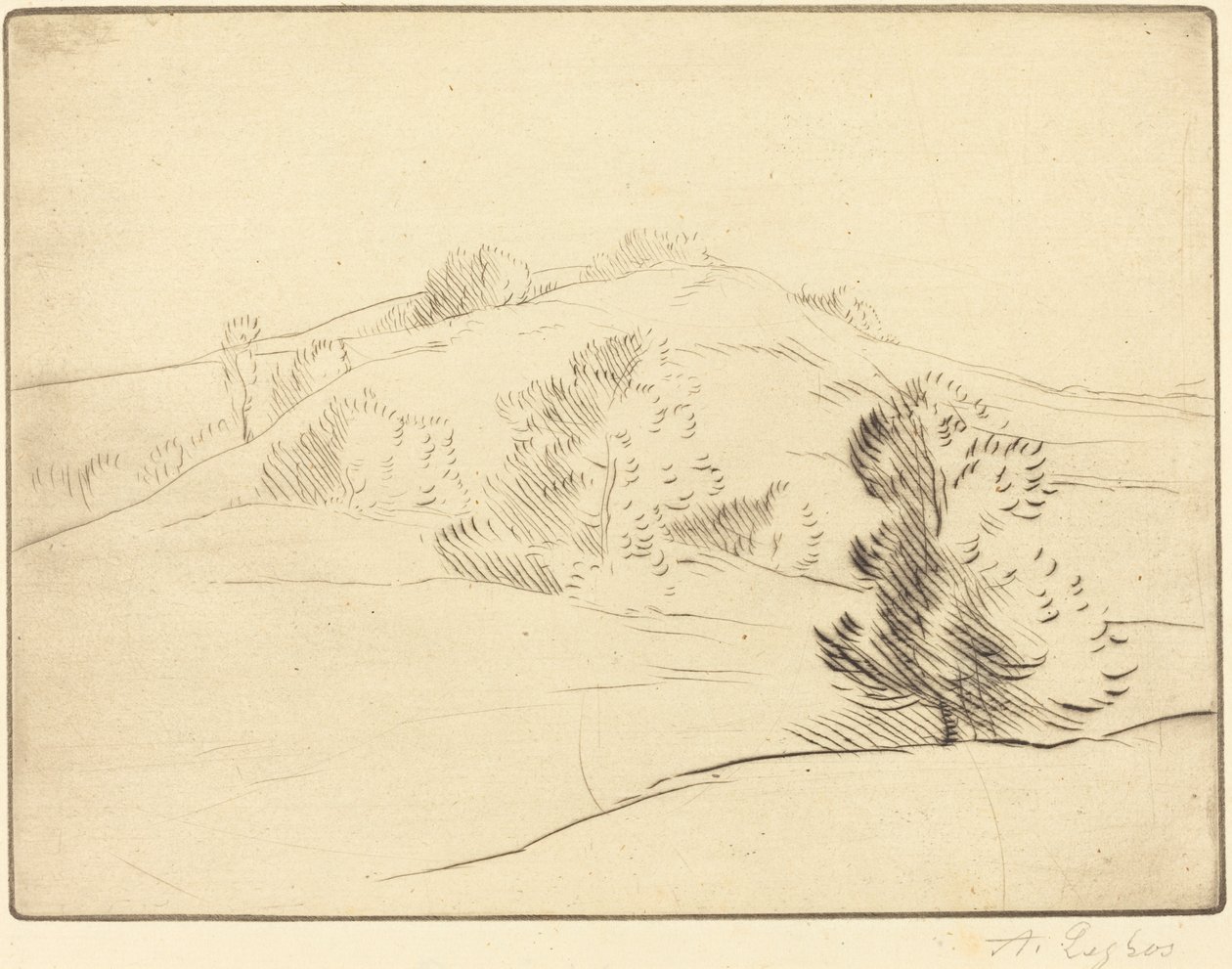 Small Hill Le coteau. alkotó: Alphonse Legros