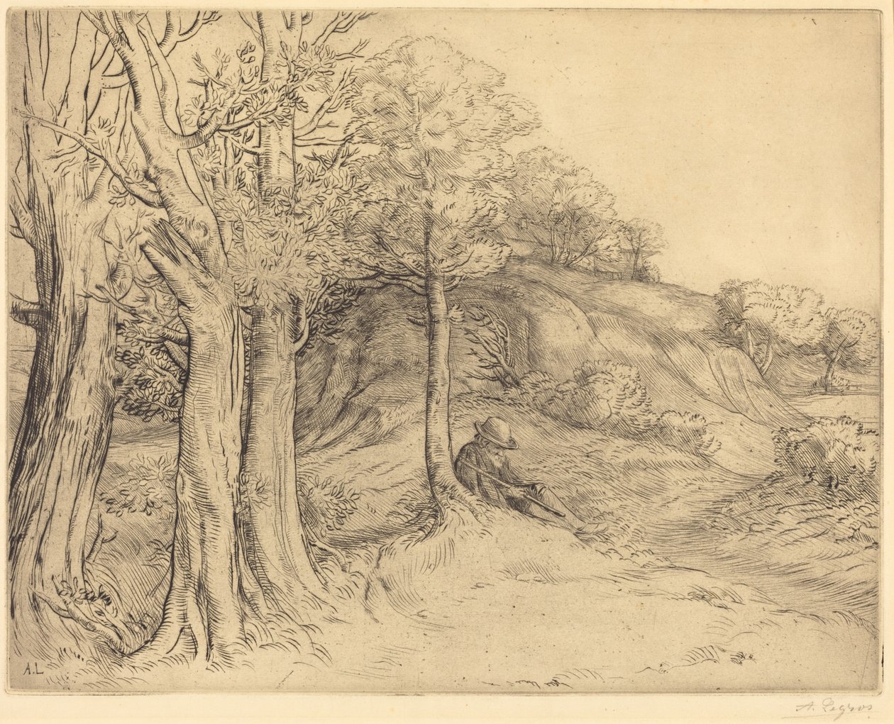 Magány (Magány (Tájkép)) alkotó: Alphonse Legros
