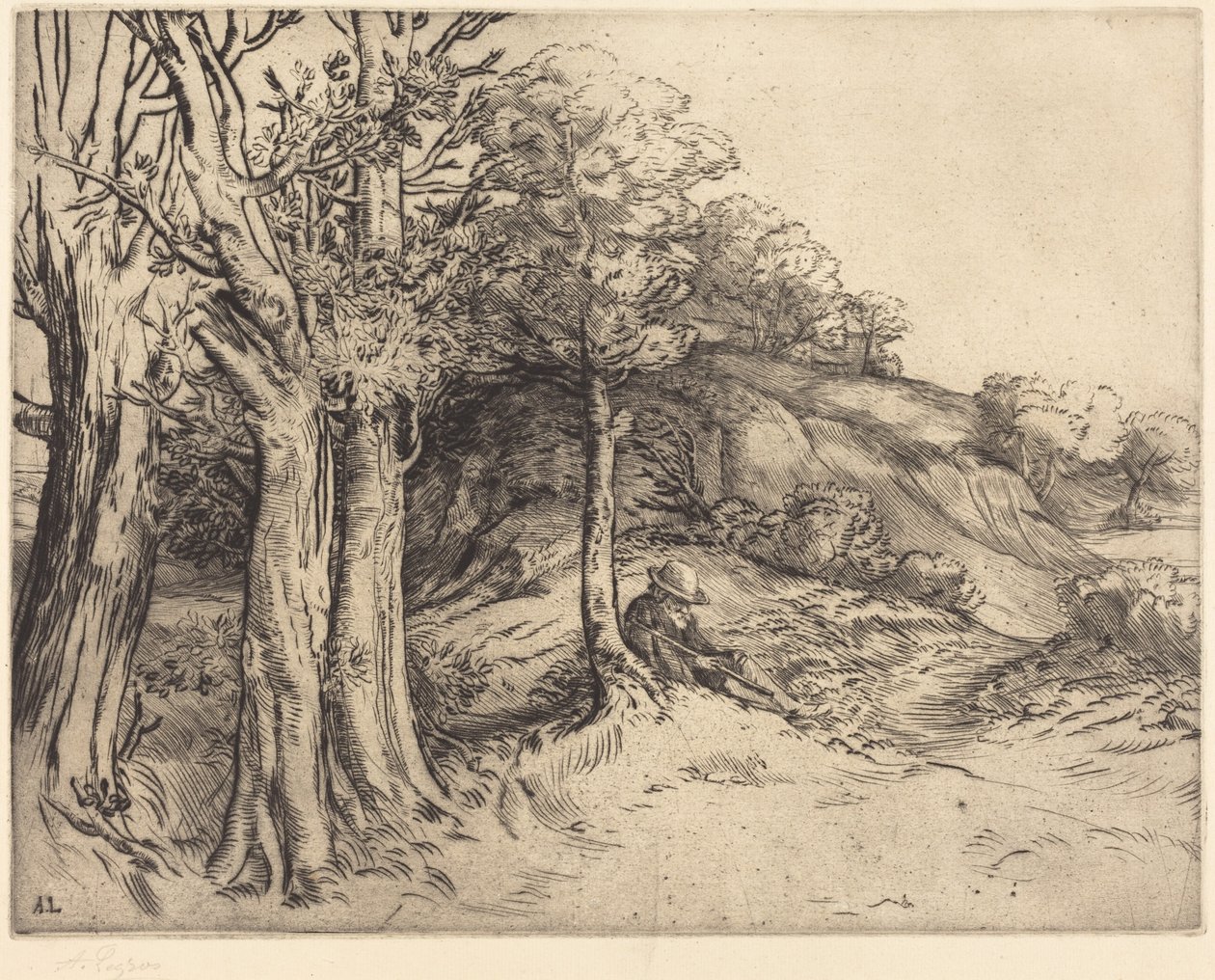 Magány (Magány (Táj)) alkotó: Alphonse Legros