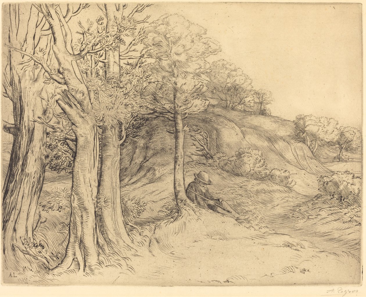 Magányosság Magányos táj. alkotó: Alphonse Legros