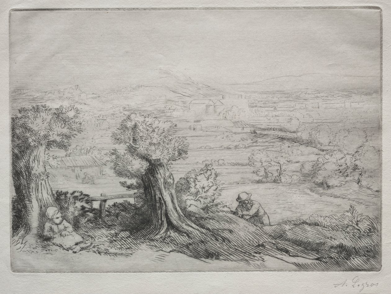 Szuvenír egy burgundi völgyről alkotó: Alphonse Legros