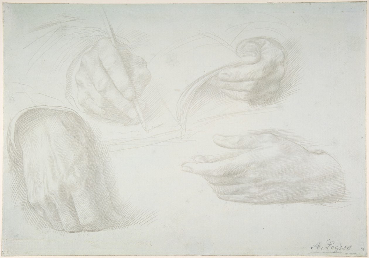 Kéztanulmányok alkotó: Alphonse Legros