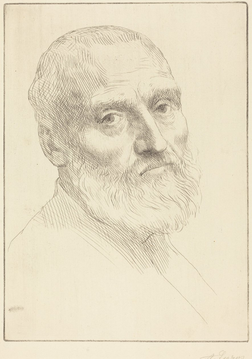 Tanulmány egy férfifejhez alkotó: Alphonse Legros