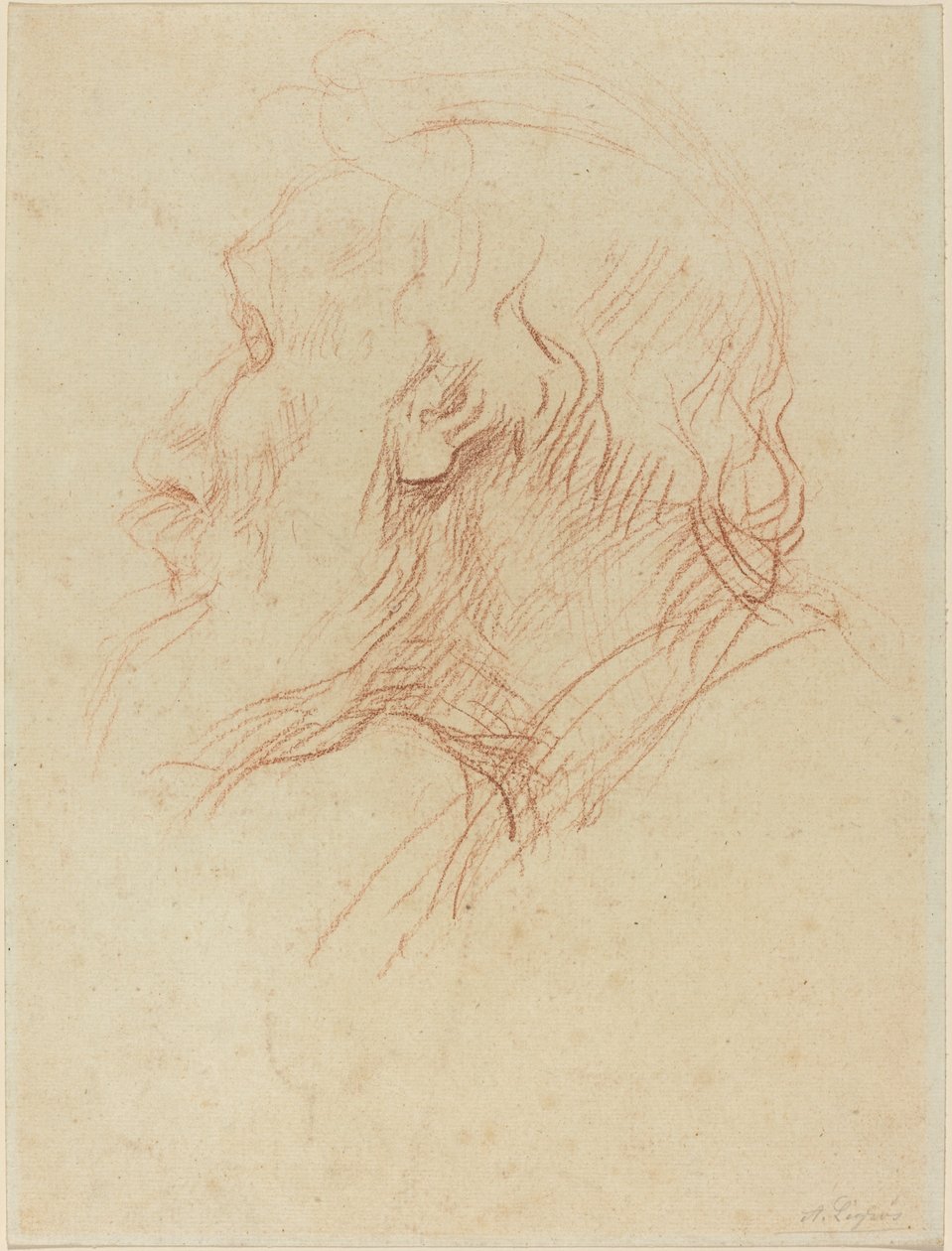 Tanulmány egy koldusról. alkotó: Alphonse Legros