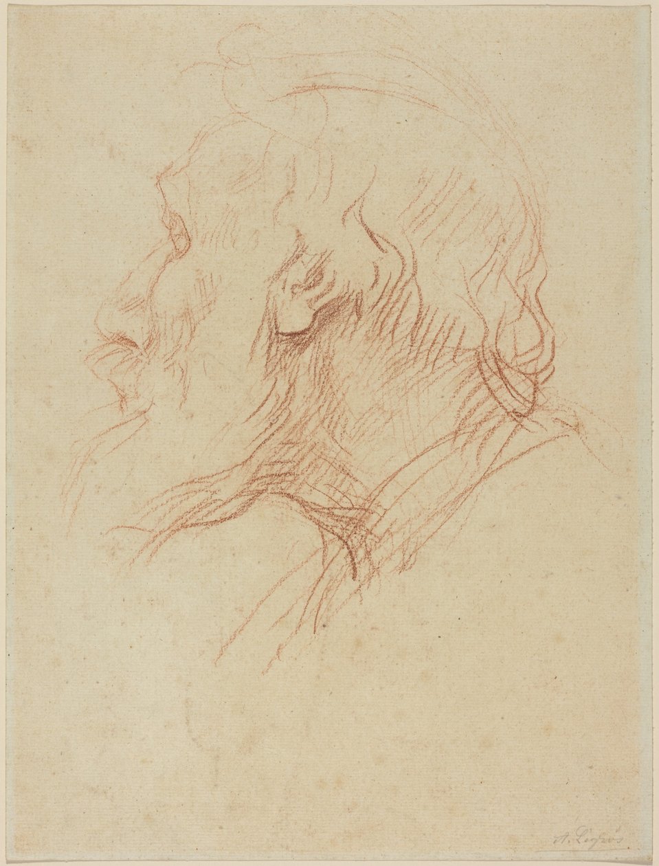 Egy koldus ábrázolása alkotó: Alphonse Legros