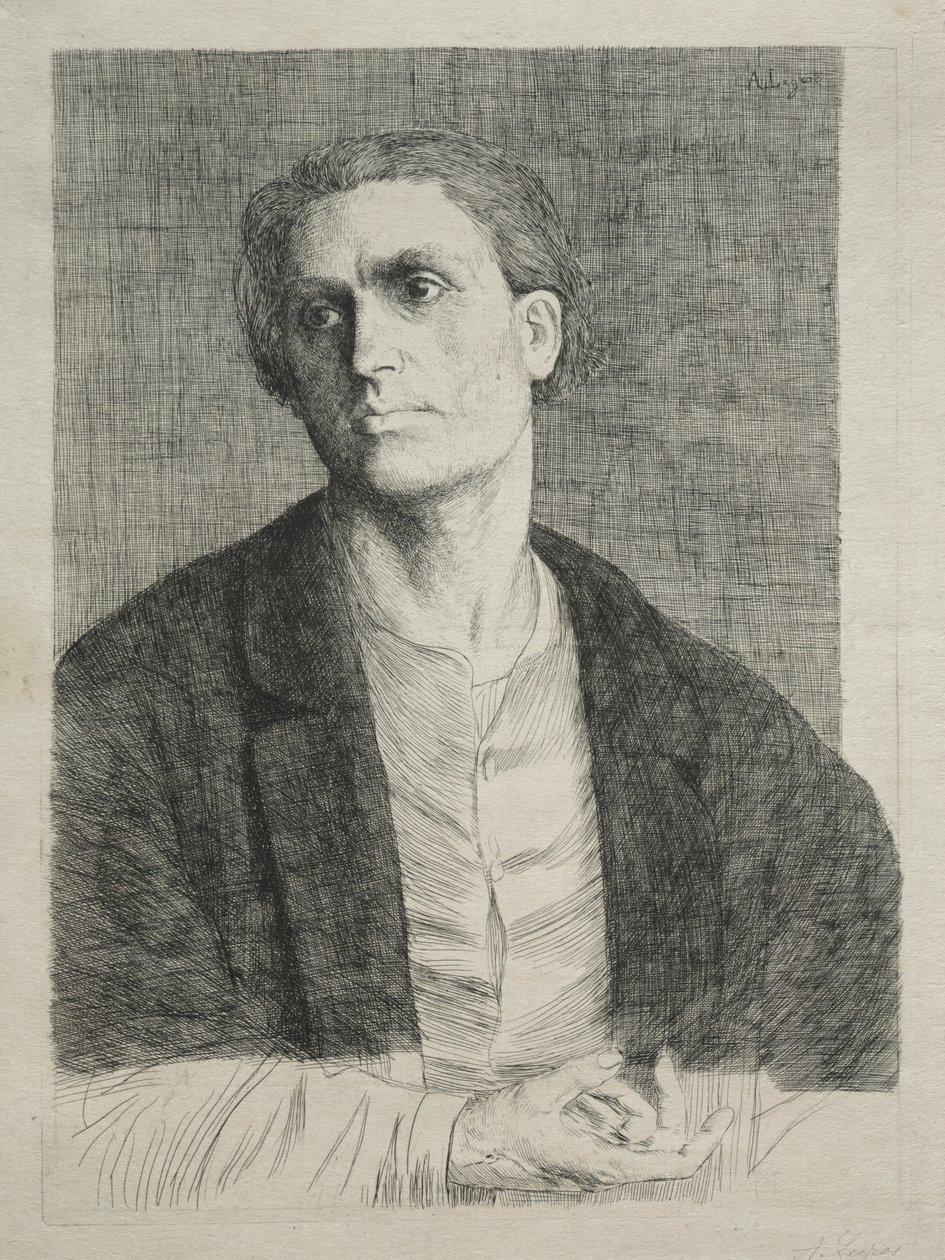 Tanulmány az ember fejéről alkotó: Alphonse Legros