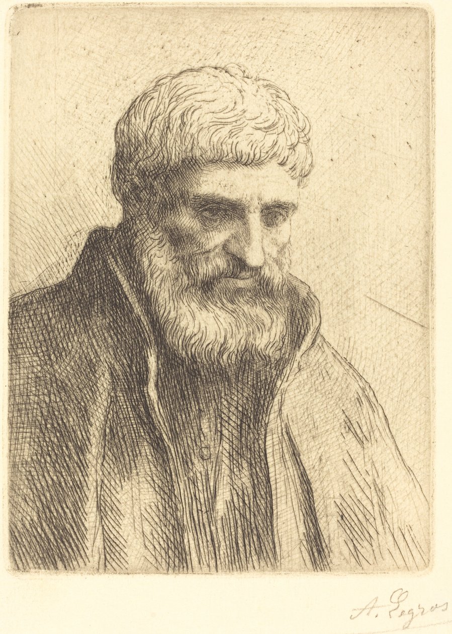 Tanulmány egy öregről (Etude de vieillard) alkotó: Alphonse Legros