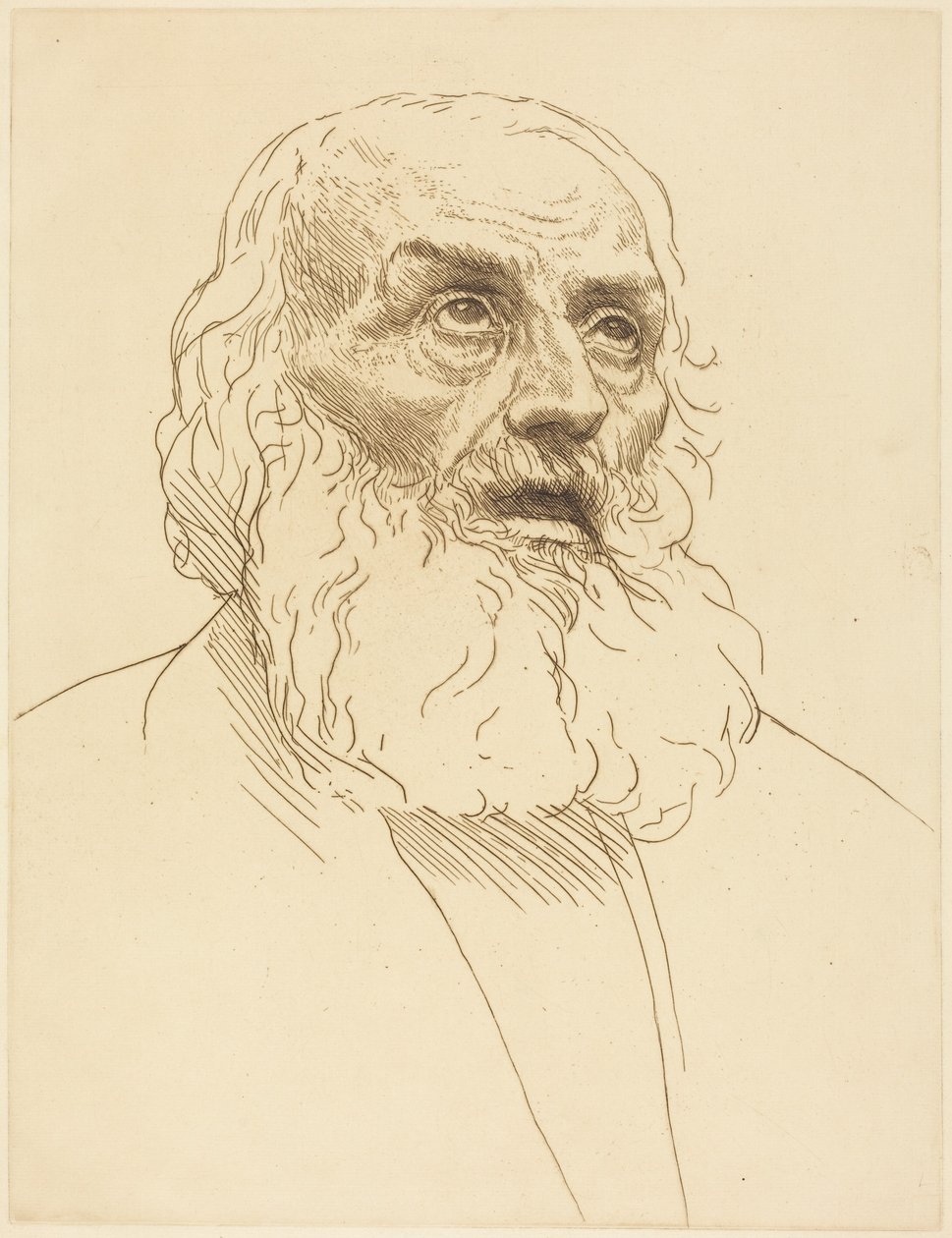 Egy öregember tanulmánya (Etude de vieillard) alkotó: Alphonse Legros