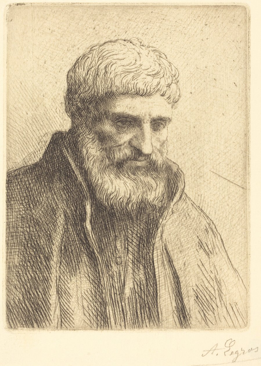 Egy öregember tanulmánya (Etude de vieillard) alkotó: Alphonse Legros
