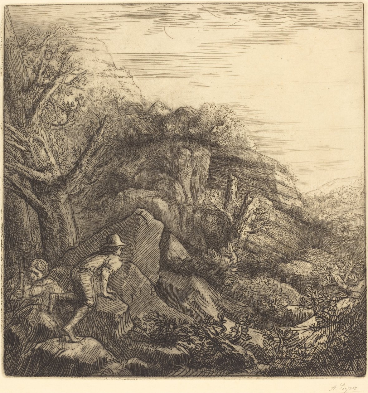 Napkelte (Egy napkelte) alkotó: Alphonse Legros