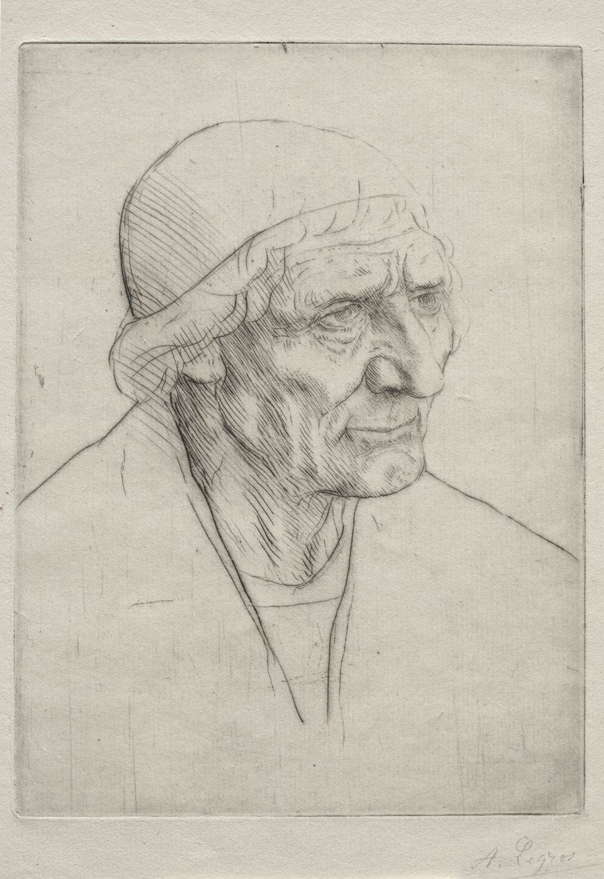 Áldás fej alkotó: Alphonse Legros
