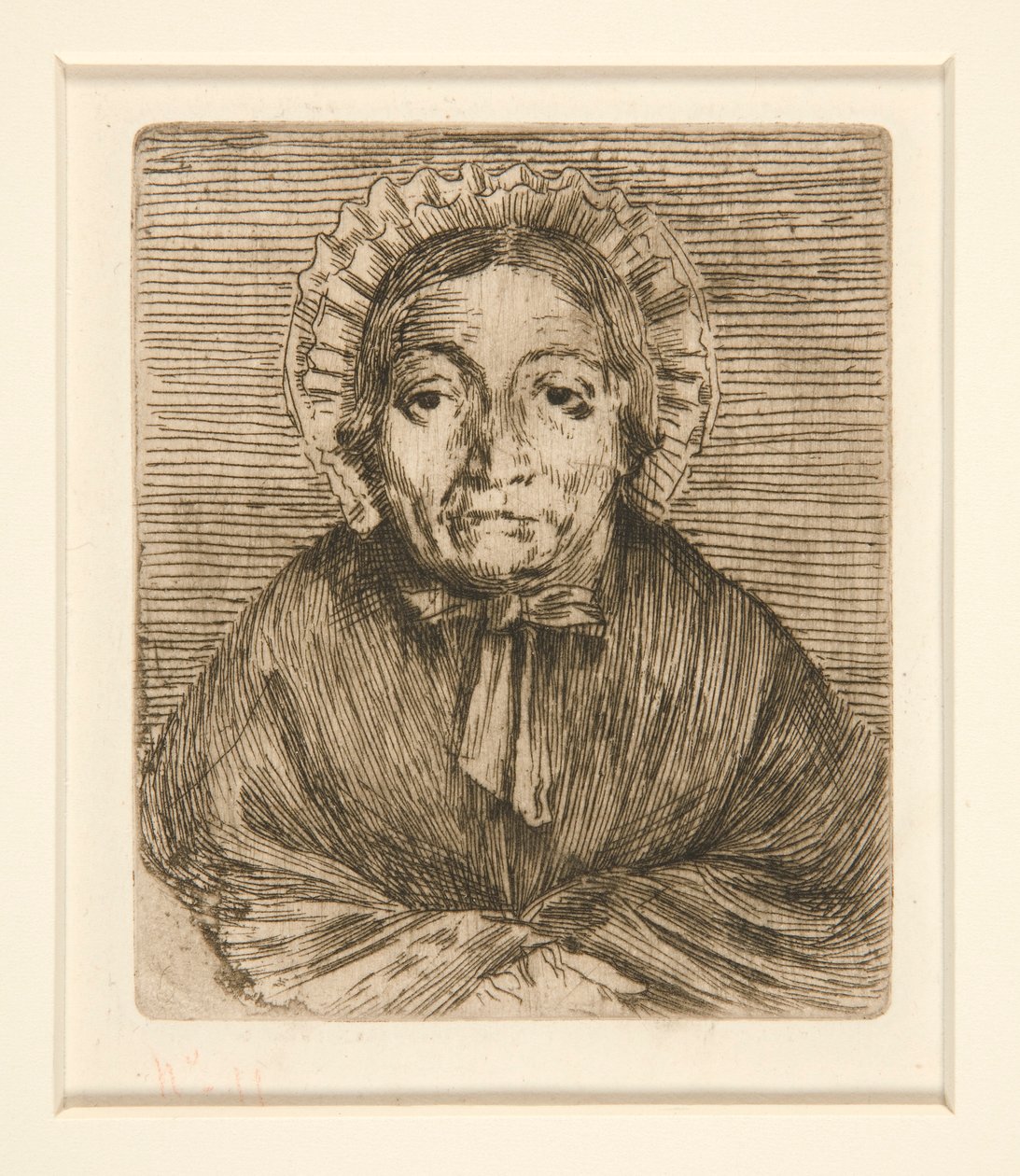 Egy öregasszony feje alkotó: Alphonse Legros