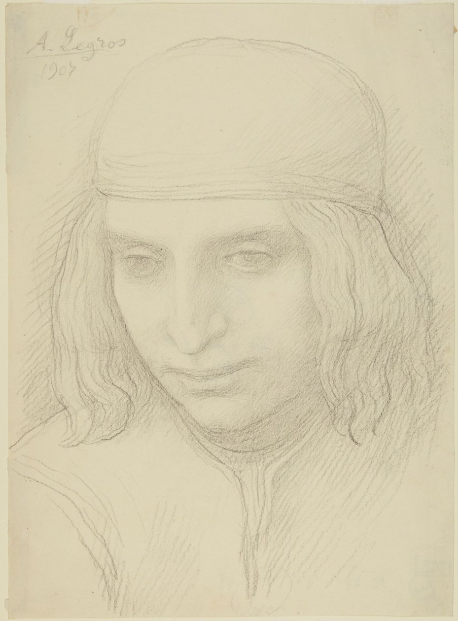 Fiatal lány feje alkotó: Alphonse Legros