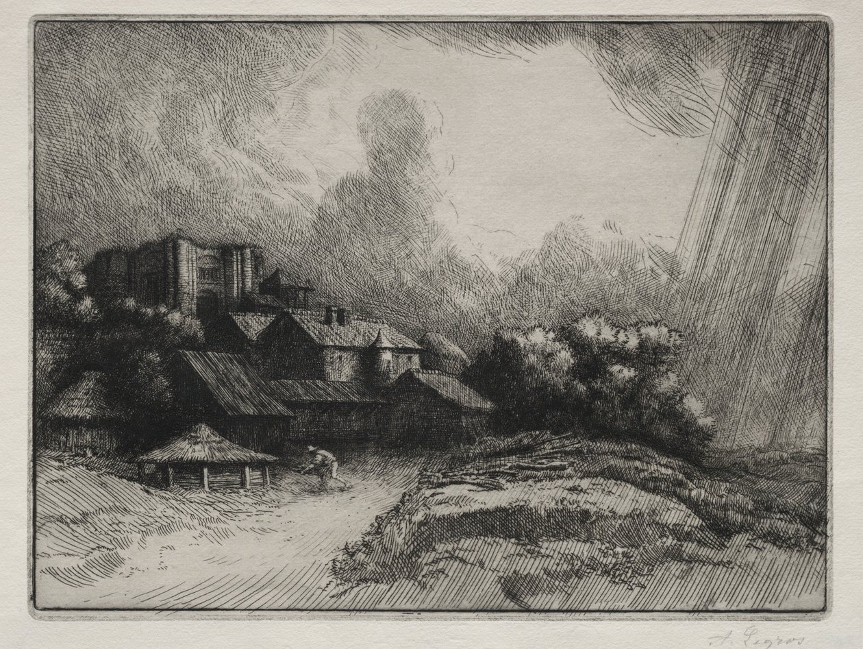 Az Abbey Farm. alkotó: Alphonse Legros